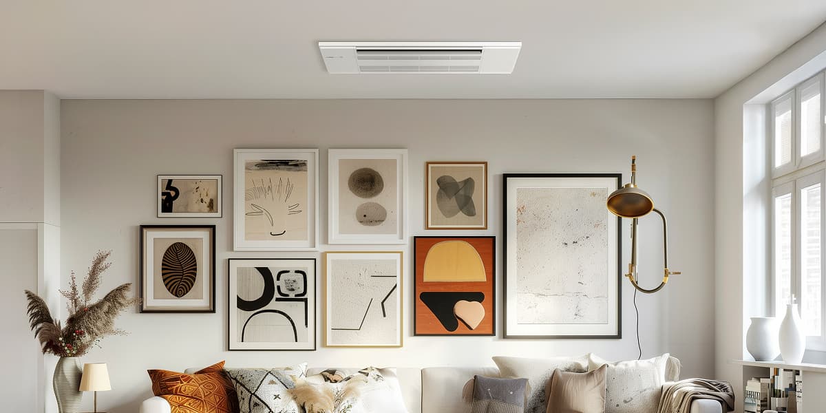 Modern interior with AireTile Slim ceiling cassette