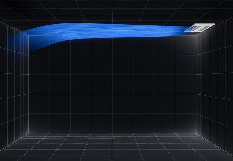 AireTile Slim horizontal airflow diagram
