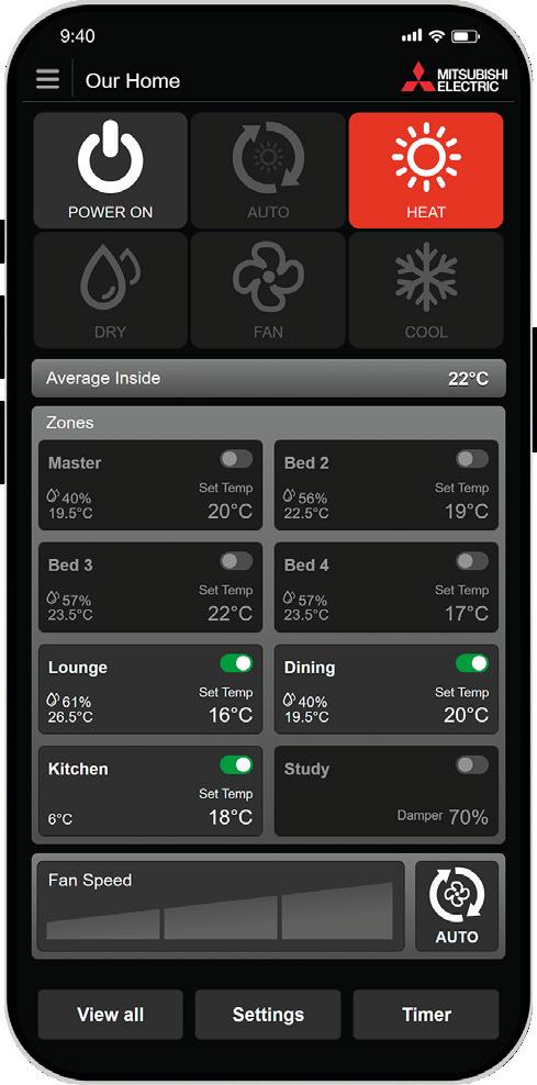 ZoneIQ app zones screen