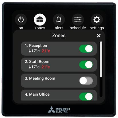ZoneIQ commercial zones - Reception, Staff Room, Meeting Room, Main Office