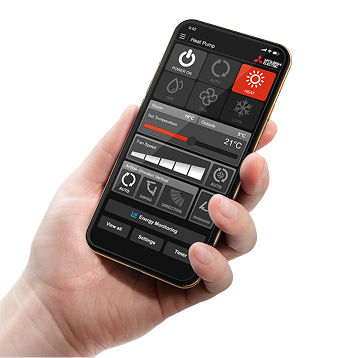 AireTile Slim Wi-Fi control on smartphone
