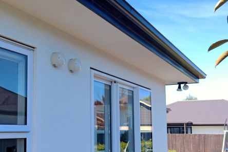 Two small 75mm holes in the exterior wall